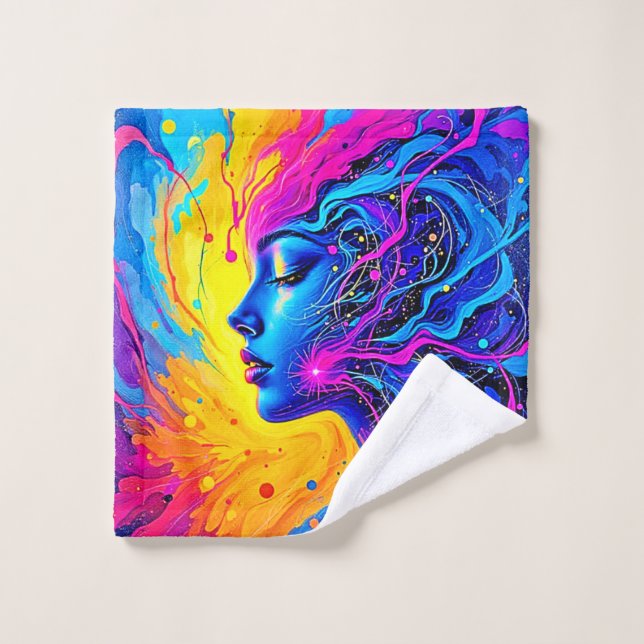 Mujer abstracta adorable (Toallita)