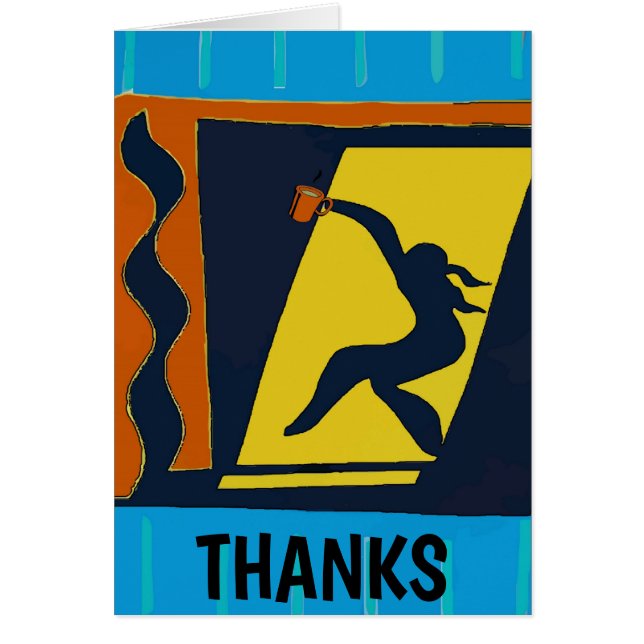 Mujer abstracta con café (Frente)