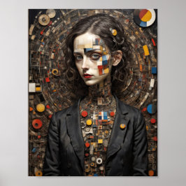 Mujer abstracta de arte moderno estilo Avant Garde