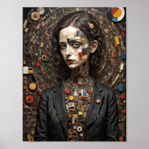 Mujer abstracta de arte moderno estilo Avant Garde