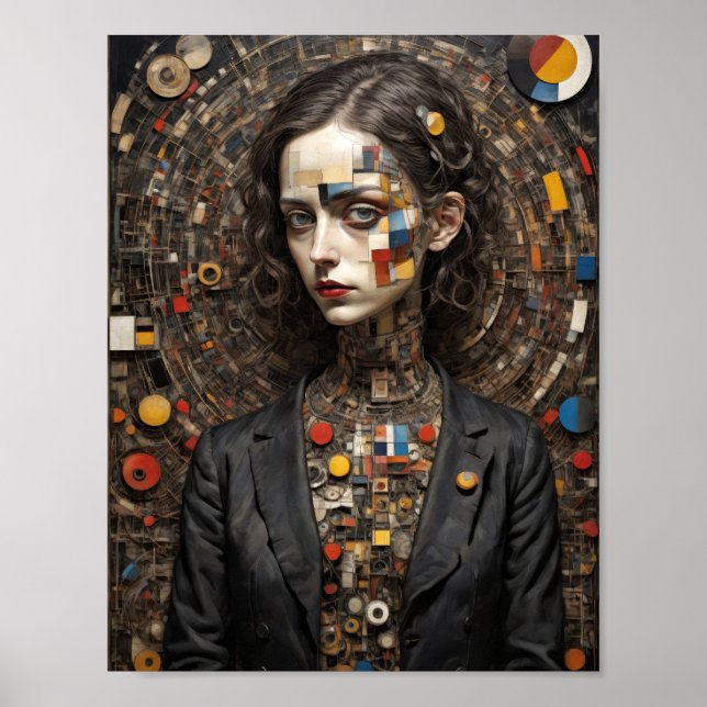 Mujer abstracta de arte moderno estilo Avant Garde (Frente)