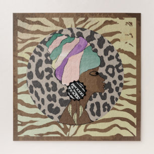 Mujer africana: arte de boho rompecabezas rompecab