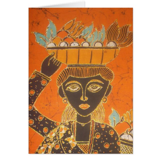 Mujer africana con arte Personalizar de cesta (Frente)