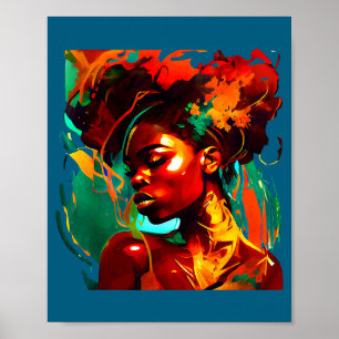 Mujer afroamericana de arte negro precioso