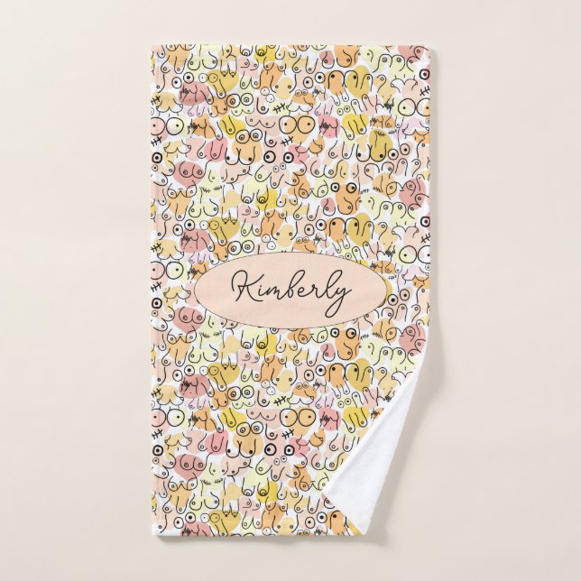 mujer amarilla de color pastel (Toalla de mano)