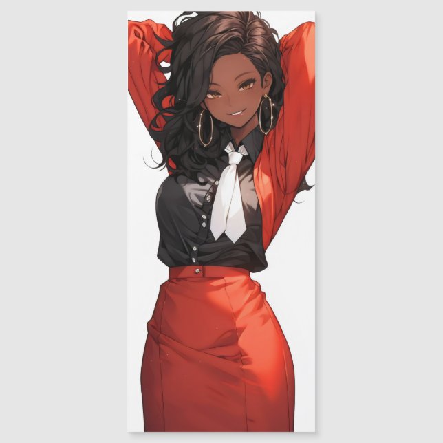 Mujer animadora sonriente (Anverso)