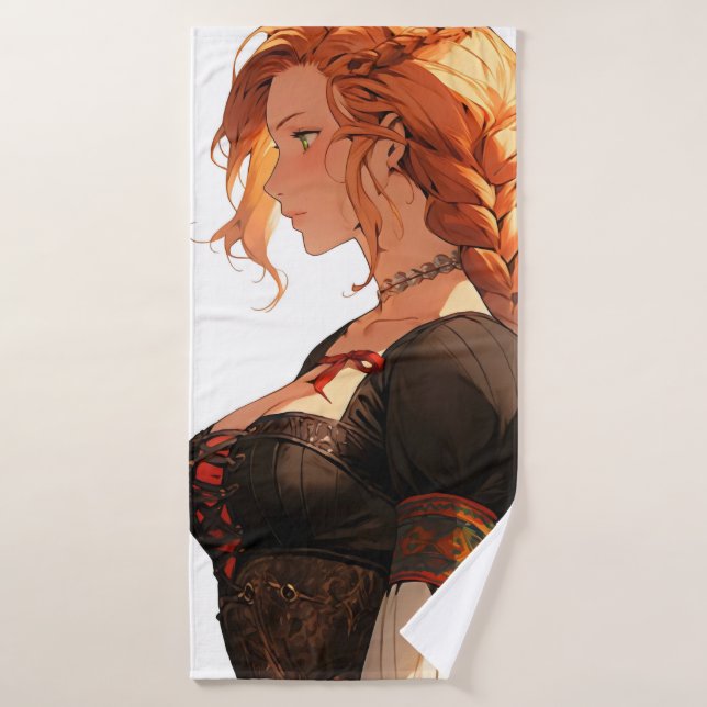 Mujer Anime Renacentista (Toalla de baño)