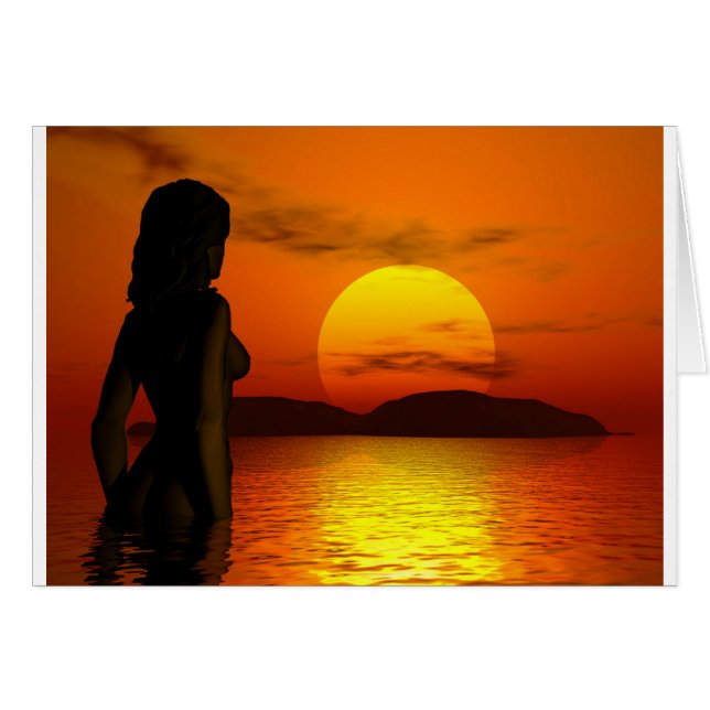 mujer antes del atardecer (Anverso (Horizontal))