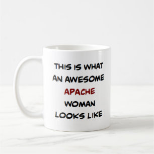 mujer apache, taza de café impresionante