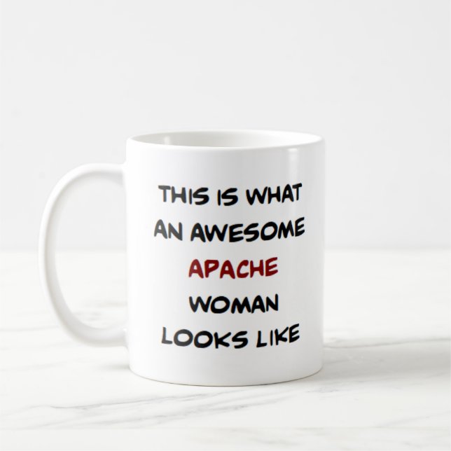 mujer apache, taza de café impresionante (Izquierda)
