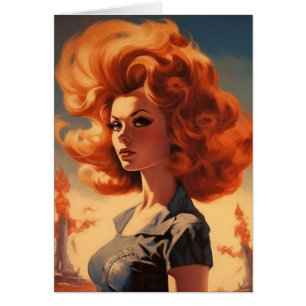 Mujer apocalíptica retro
