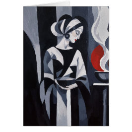 Mujer Art Déco en Blanco y Negro