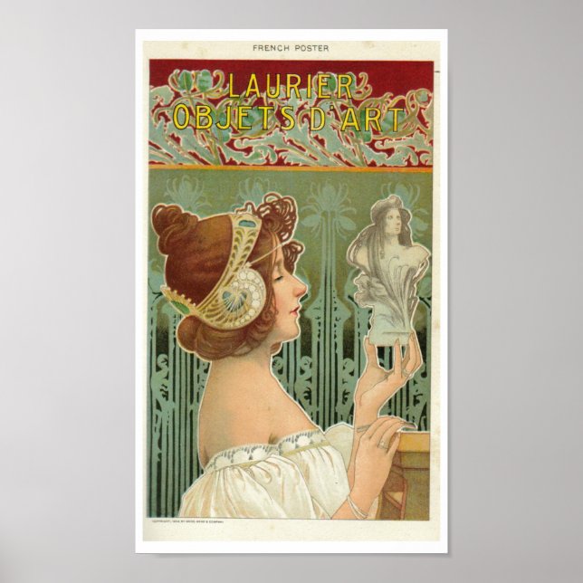 Mujer Art Nouveau Arte francés por henri livemont (Frente)