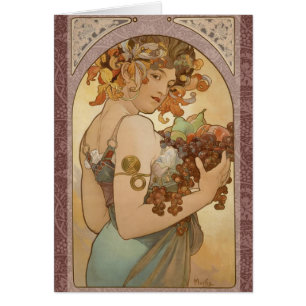 Mujer Art Nouveau Mucha Hermosa
