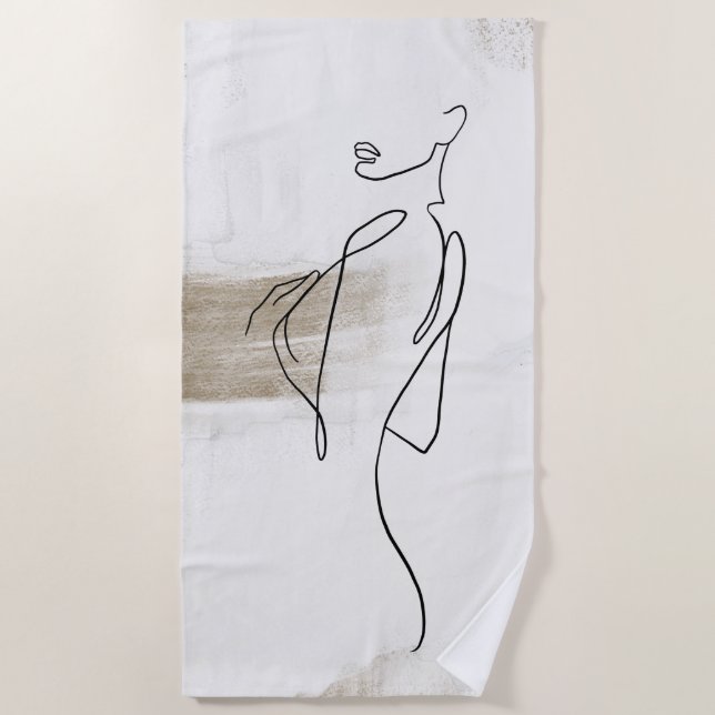 Mujer artista artista artista toalla de playa (Anverso)