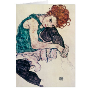 Mujer asentada Schiele de Egon