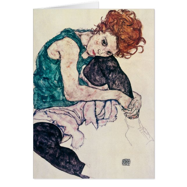 Mujer asentada Schiele de Egon (Frente)