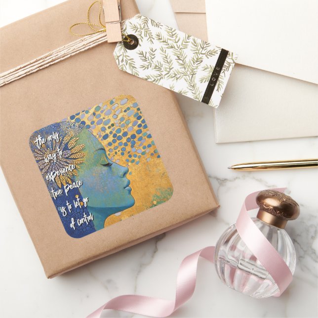 Mujer Azul Suelta El Pegatina De Control (Regalar)