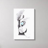 Mujer bailando cisne ballet Arte dibujo surrealist