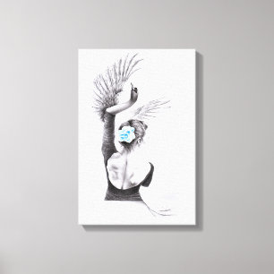 Mujer bailando cisne ballet Arte dibujo surrealist