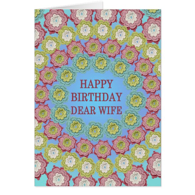 Mujer Birthday Crochet Flowers (Frente)