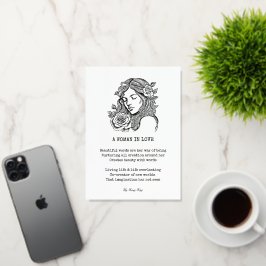 Mujer blanca y negra con cita rosa