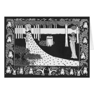 Mujer blanco y negro de Nouveau del arte de