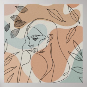 Mujer boho de arte en línea