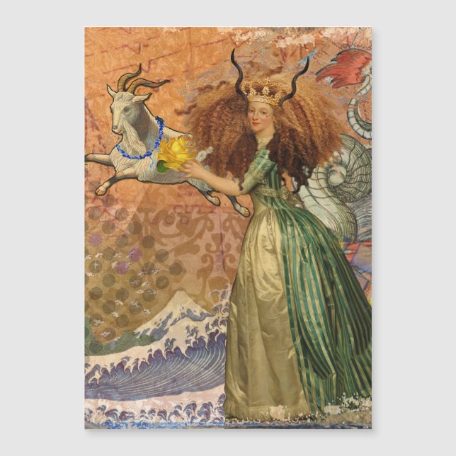 Mujer Capricornio Cabra Divertida Fantasía (Anverso)