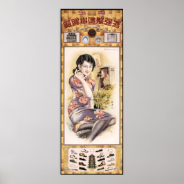 Mujer china pinta arte publicitario de zapatos vin