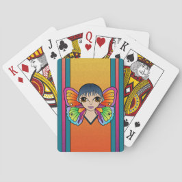 Mujer Con Alas De Mariposa Jugando Cartas