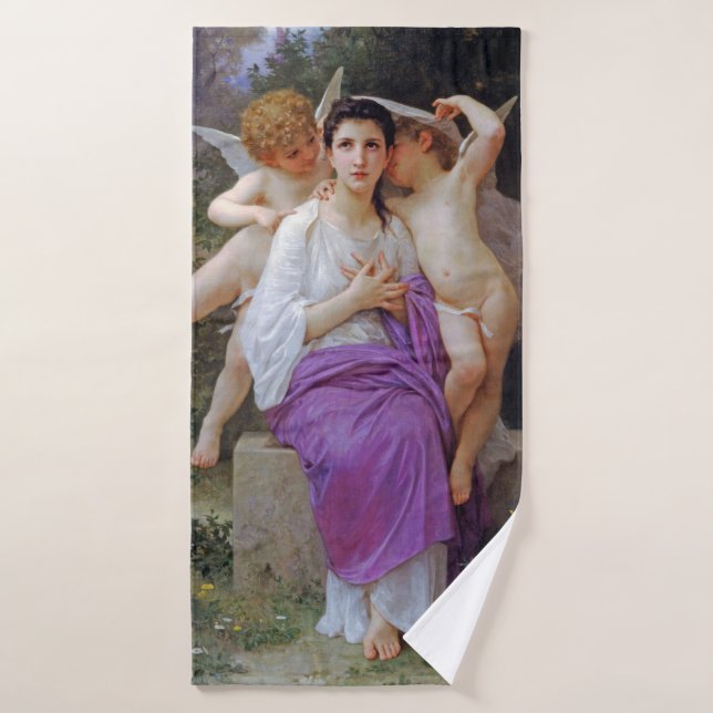 Mujer con Cupido, Bouguereau (Toalla de baño)