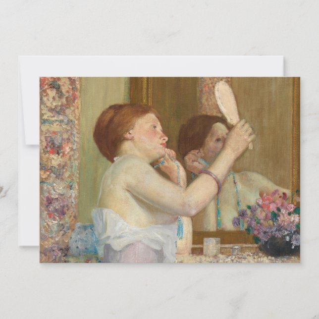 Mujer con espejo | Frederick Carl Frieseke (Anverso)