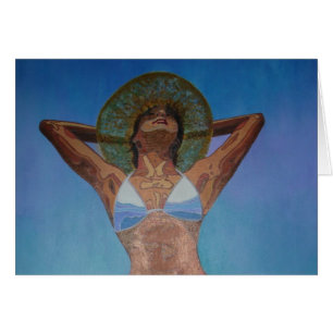 Mujer Con Gorra Y Sarong Disfrutando Del Verano