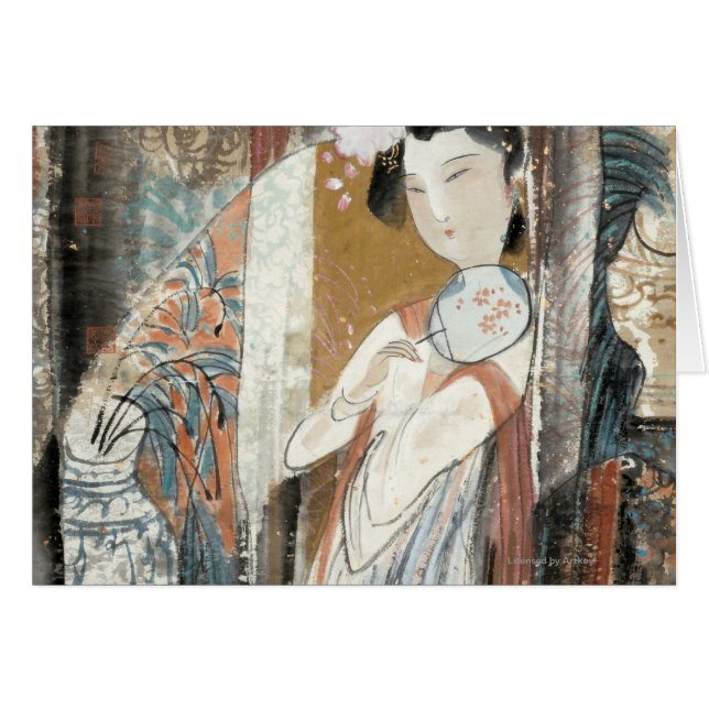 Mujer con la horquilla floral (Anverso (Horizontal))