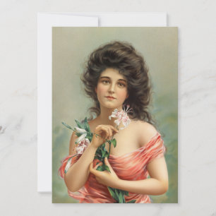 Mujer con Lily   Louis Prang & Co.