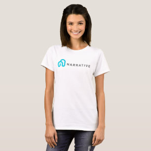 Mujer con NRVE, camiseta narrativa