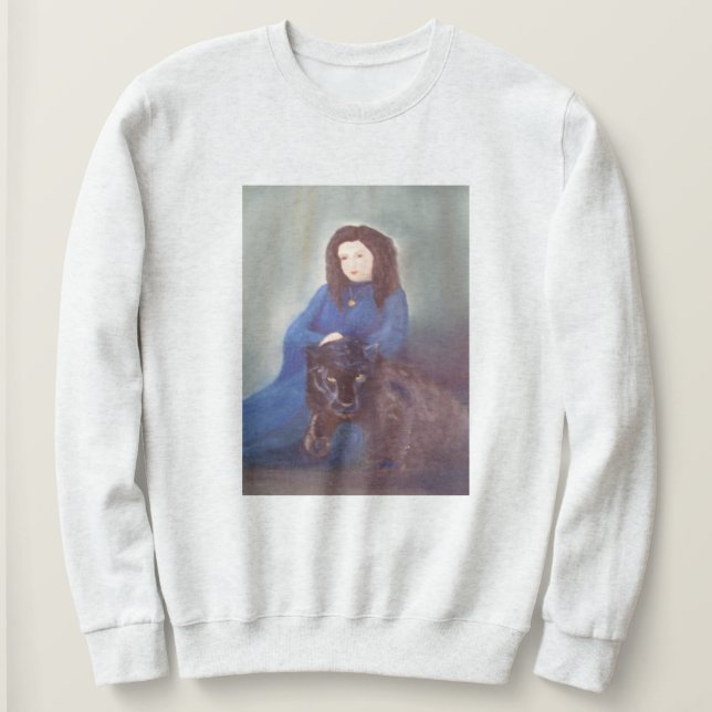 Mujer con pantera negra sudadera básica (Anverso del diseño)