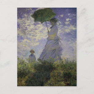 Mujer con Paraguas Claude Monet Tarjeta del Día de
