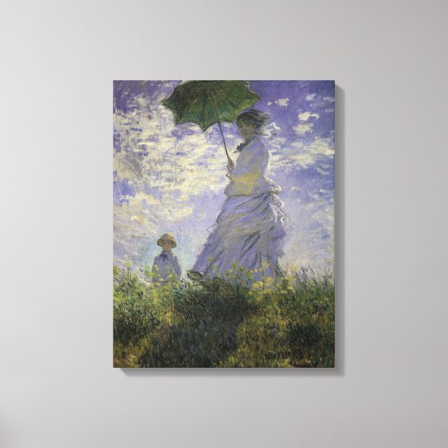 Mujer con Parasol de Claude Monet, Arte Antiguo (Anverso)