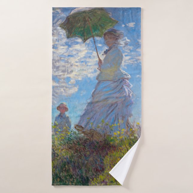 Mujer con Parasol, Monet (Toalla de baño)