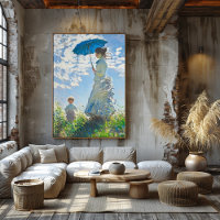 Mujer con Parasol y Niño – Arte Impresionista
