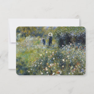 Mujer con sombrilla en un jardín por Auguste Renoi