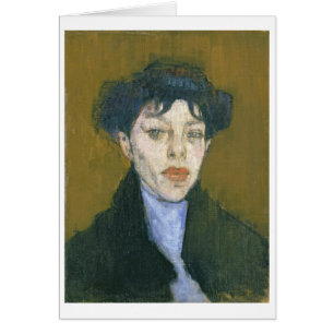 Mujer con una bufanda azul, c.1912 (aceite en
