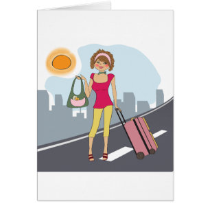 Mujer con una maleta