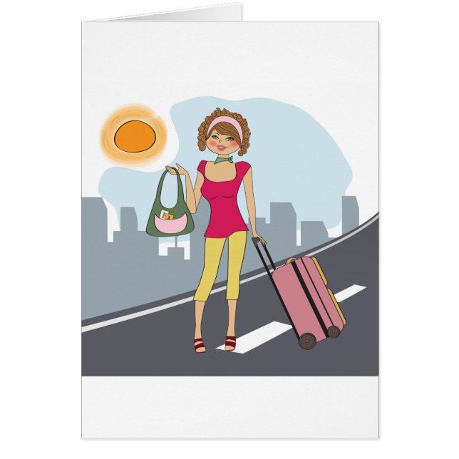 Mujer con una maleta (Frente)