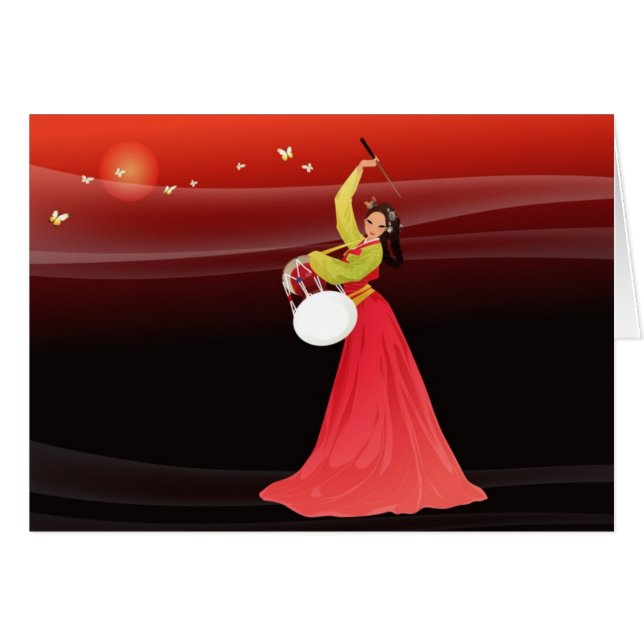 Mujer coreana que lleva un hanbok (Anverso (Horizontal))