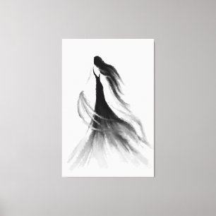Mujer Corriendo Impresión en Lienzo Pintura en Bla