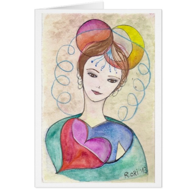 Mujer creativa - impresión de mi ilustracion (Frente)