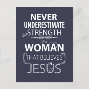 Mujer Cristiana Tarjetas Postales Cree en Jesús